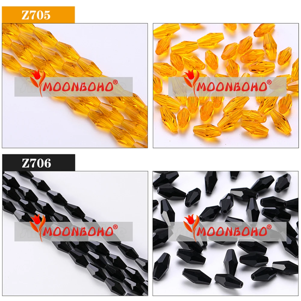 bicone beads faceted beads (10)
