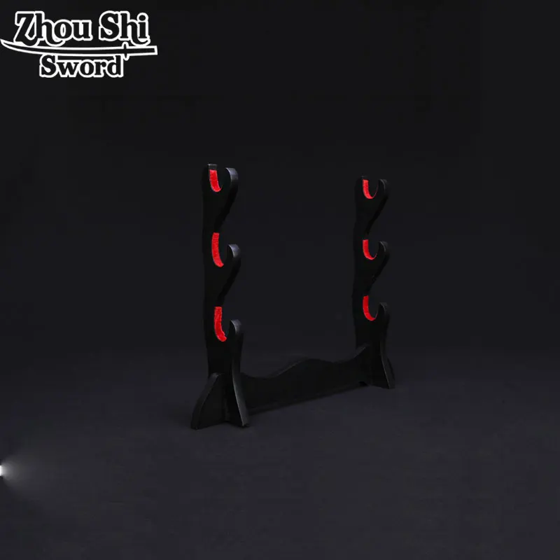 

Padded Protect Samurai Sword Katana Wakizashi Tanto Holder Stand Rack Display Three Layer