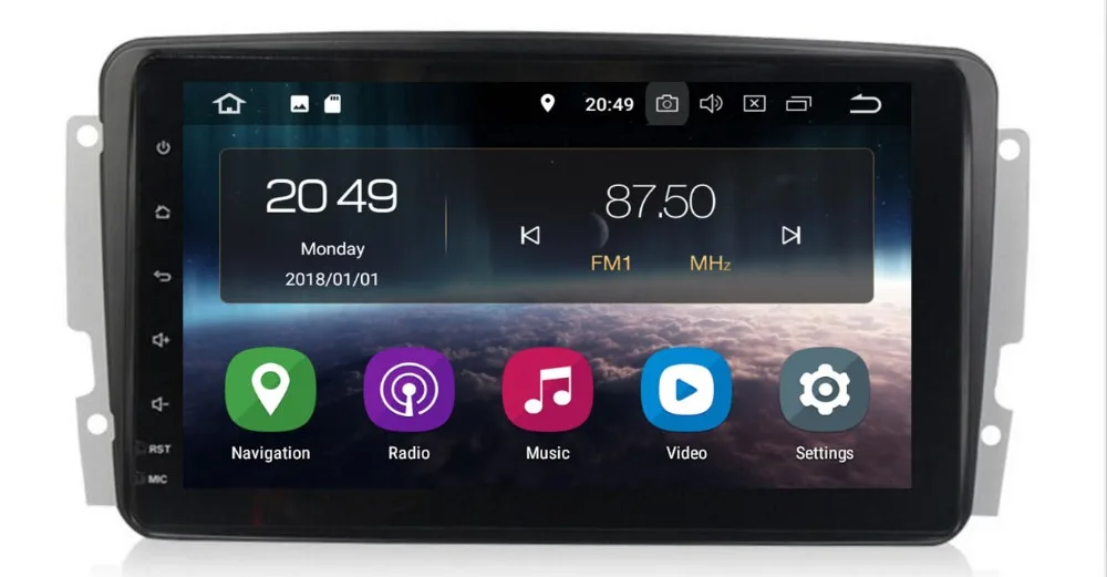 

9'4G LTE Car Multimedia player Android 9.0 GPS 2 Din Car Radio Player DSP For Mercedes/Benz/W209/W203/Viano/W639/Vito FM Radio