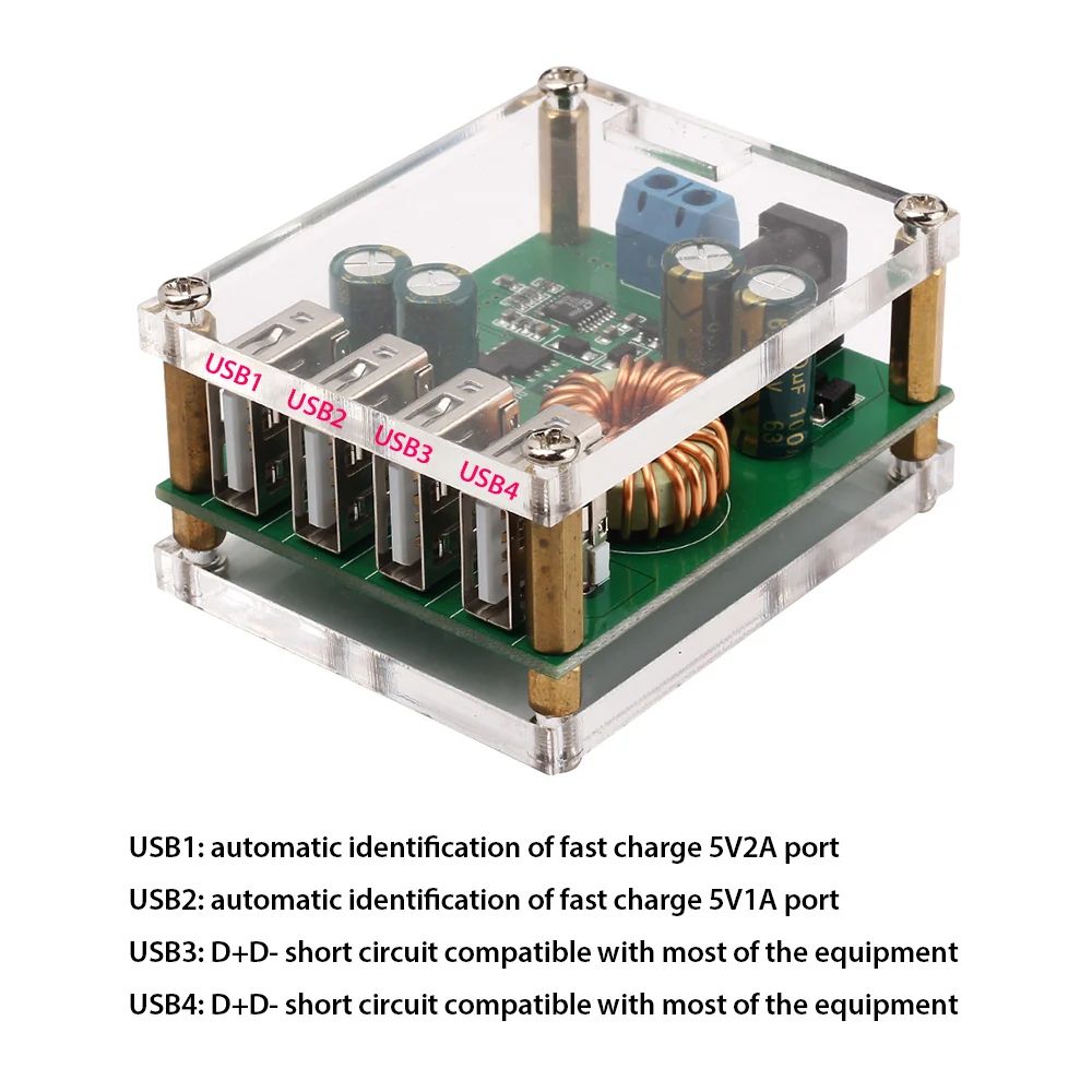 DC-DC Шаг вниз Питание модуль USB понижающий преобразователь доска 3A 5A 9В 12В 24В 36В 48В 60В до 5V Мощность конвертер