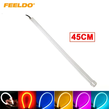 

1Pc 45cm DRL Flexible LED Tube Strip Daytime Running Lights Turn Signal Angel Eyes Car Styling 6 Color #FD-4319
