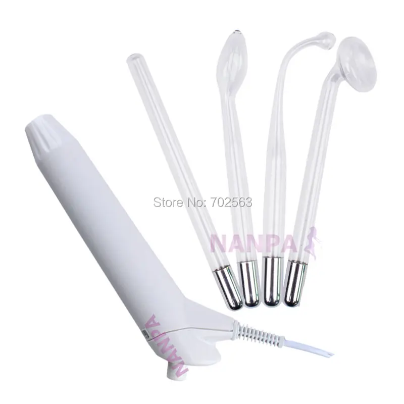 Máquina de Alta Frequência com 4 Peças Violeta Laranja Eletrodos Anti-envelhecimento Acne Cuidados Beleza Facial Ray 2 Cheap Utensílios de cuidado facial