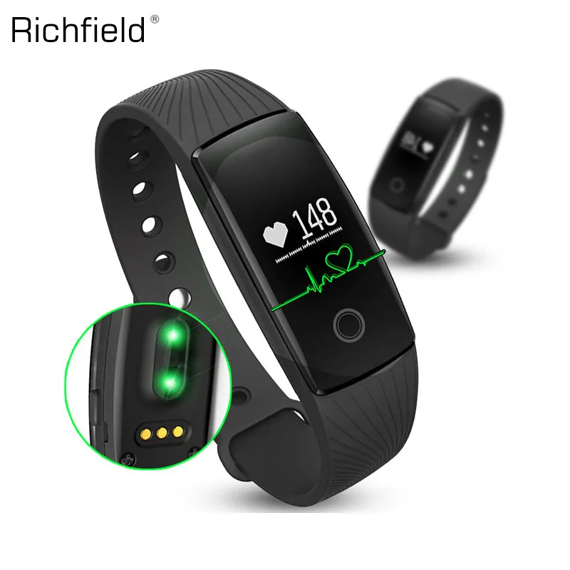 

Smart Bracelet Bluetooth ID107 Wristband Heart Rate Monitor Fitness Tracker Step Call Waterproof For Android iOS Xiaomi Band 3