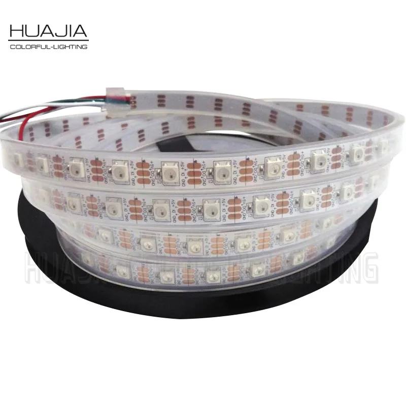 5 м WS2812B 5050 Мечта Цвет RGB Светодиодная лента 60LED черный/белый PCB IP67 трубка