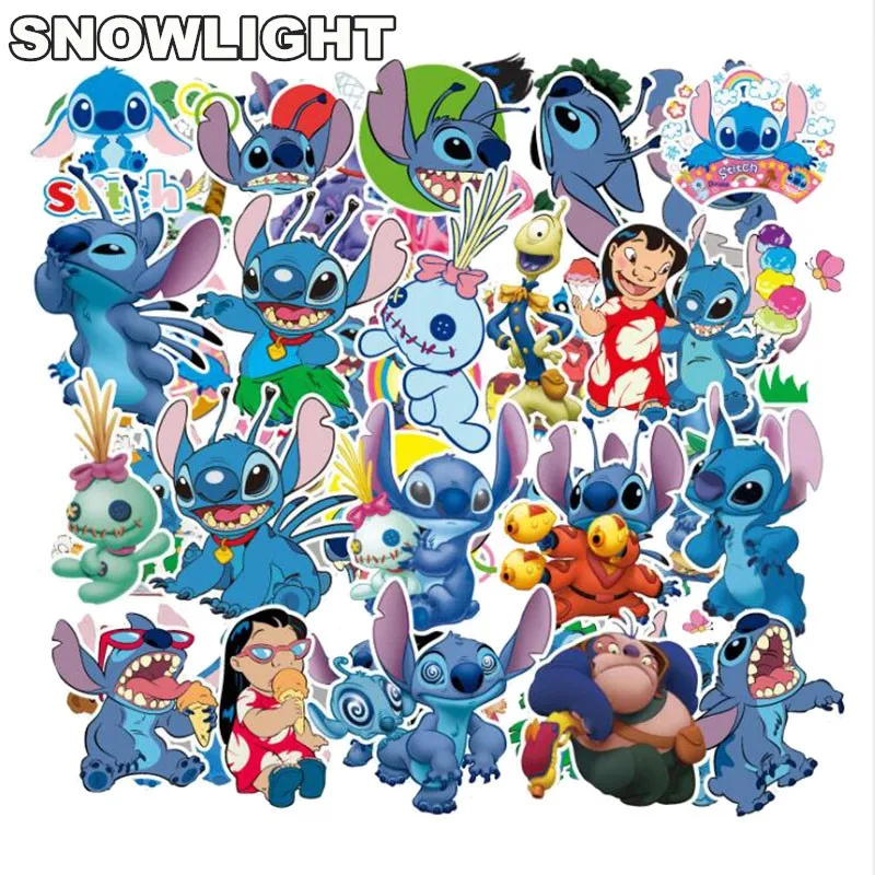 55Pcs Set Classics Lilo Stitch Cute Cartoon Stickers Scrapbooking For Car Motorcycle font b Phone b