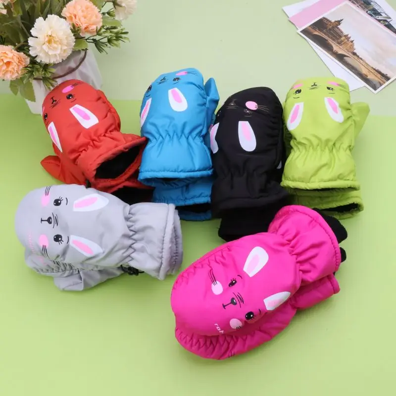 Kids Winter Warm Gloves Windproof For Children Boys Girls Ski Cycling Climbing Outdoor Gloves Waterproof