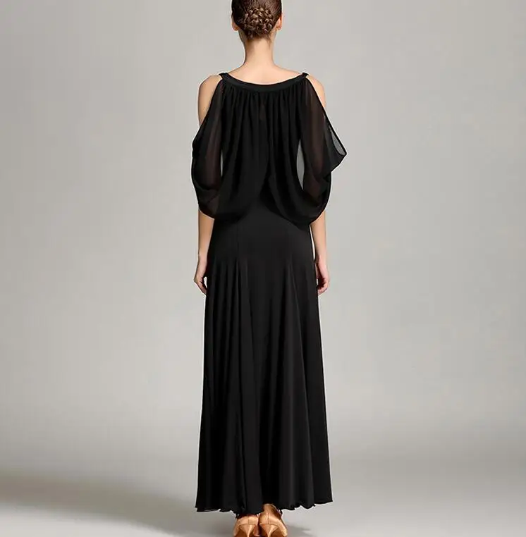 Standard Ballroom Dancing Black Competition Waltz Women Stage Dress Modern