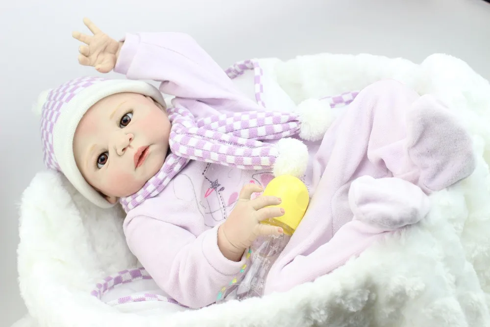 Унисекс Новый Полный винил реалистичные baby Doll Настоящее нежное прикосновение живой living Doll для мальчиков/девочек DIY подарок 22 cm