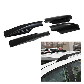 

4pcs Black ABS Roof Rack Rail End Protection Cover Shell For Toyota Land Cruiser Prado FJ120 2010-2018 Car Styling Accessories
