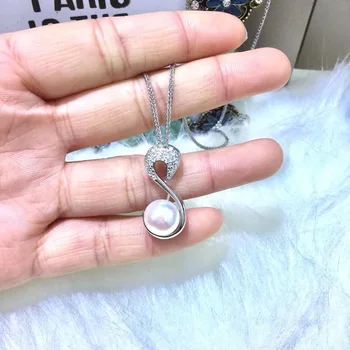 

NEW ARRIVAL S925 Silver Pendant Setting Mounting Pendant Findings and Component for Agate Edison Pearls Corals Jade Agate