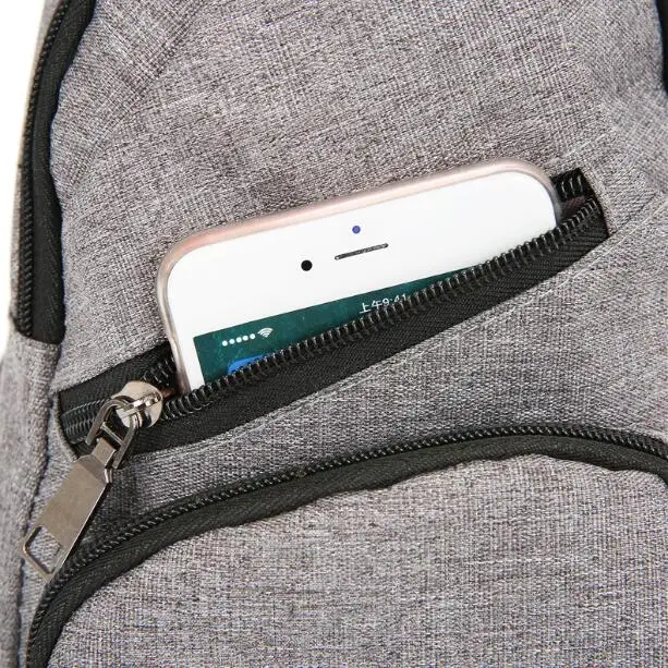 Корейская версия досуга сумка для езды на лошади зарядка через USB спортивный брезентовый Рюкзак нагрудная сумка для путешествий сумка через плечо