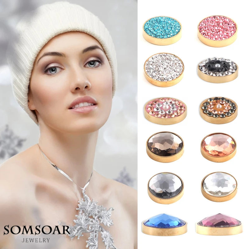 Somsoar joyería 12mm oro cristal magnético moneda puede ser cambiado para mi moneda cambiar urdimbre de cuero 10 unids/lote Somsoar joyería 12mm oro cristal magnético moneda puede ser cambiado para mi moneda cambiar urdimbre de cuero 10 unids/lote