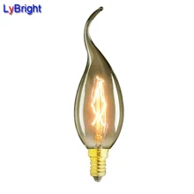 C35 40 Вт 220 В E14 накаливания Винтаж лампочки Глобусы Ретро свет украшения Стиль