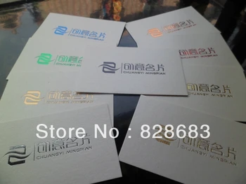 

300gr Paper business card with golden foil hot stamping on single side 500pcs