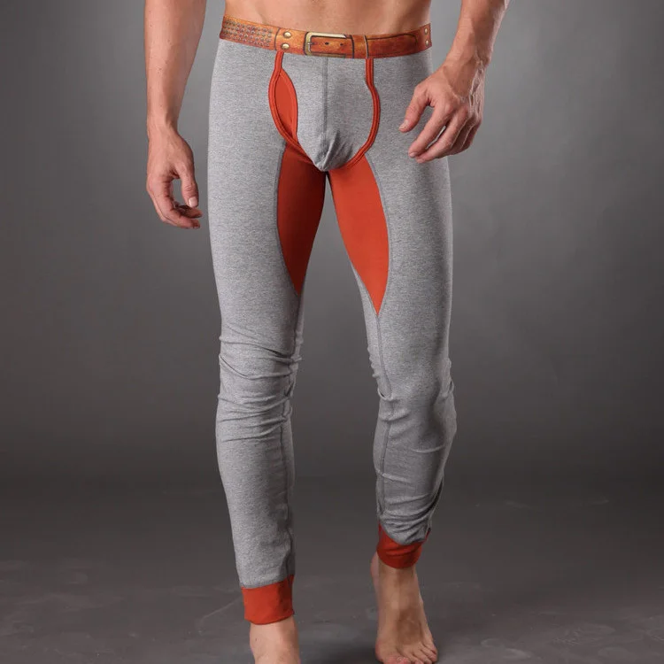 Sexy Tight Men Long Johns John Lycra Cotton Male U Bulge Autumn Winter ...