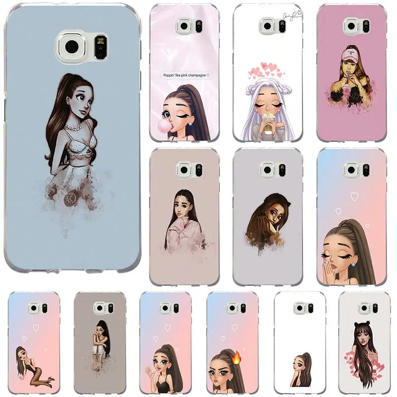 American Singer Ariana Grande Soft TPU Silicon Phone Case for Samsung Galaxy S2 S4 S5 S6 S7 S8 S9 Edge Plus Note 2 3 4 5 8 |