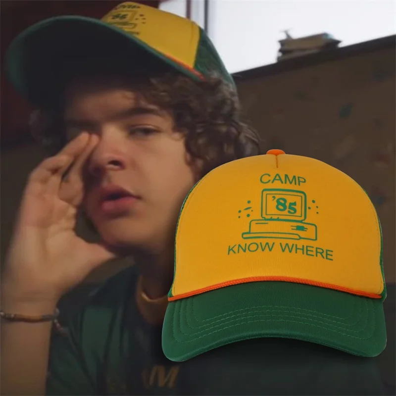 

2019 NEW Stranger Things 3 Dustin Hat New Retro Mesh Trucker Cap Camp Know Where