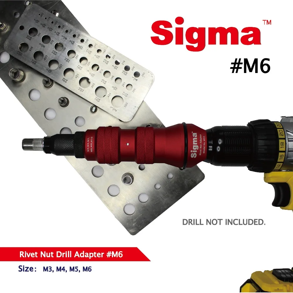 M3 M4 M5 M6 Taladro inal/ámbrico Adaptador de Tuerca de Remache Pistola el/éctrica de la bater/ía del Remache del Taladro de remachar DSENIW QIDOFAN Broca Adaptador Herramienta de Tuerca de Remache