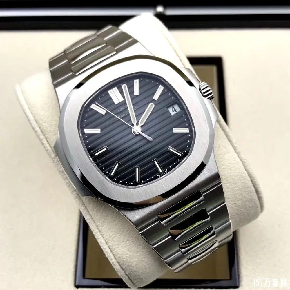 Hot Sale luxury high quality men watch blue dial stainless steel nautilus watches for men