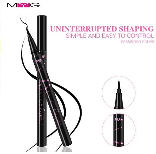 MYG Black Eye Liquid Eyeliner Pencil Makeup Waterproof Matte Black Eye Liner Pencil Make Up Eyes Makeup