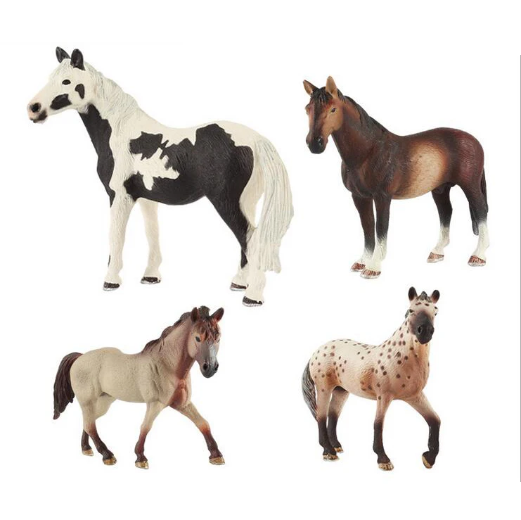 2017 New 1pcs Simulation Wild Animal little horse pony Classic font b Toy b font domestic