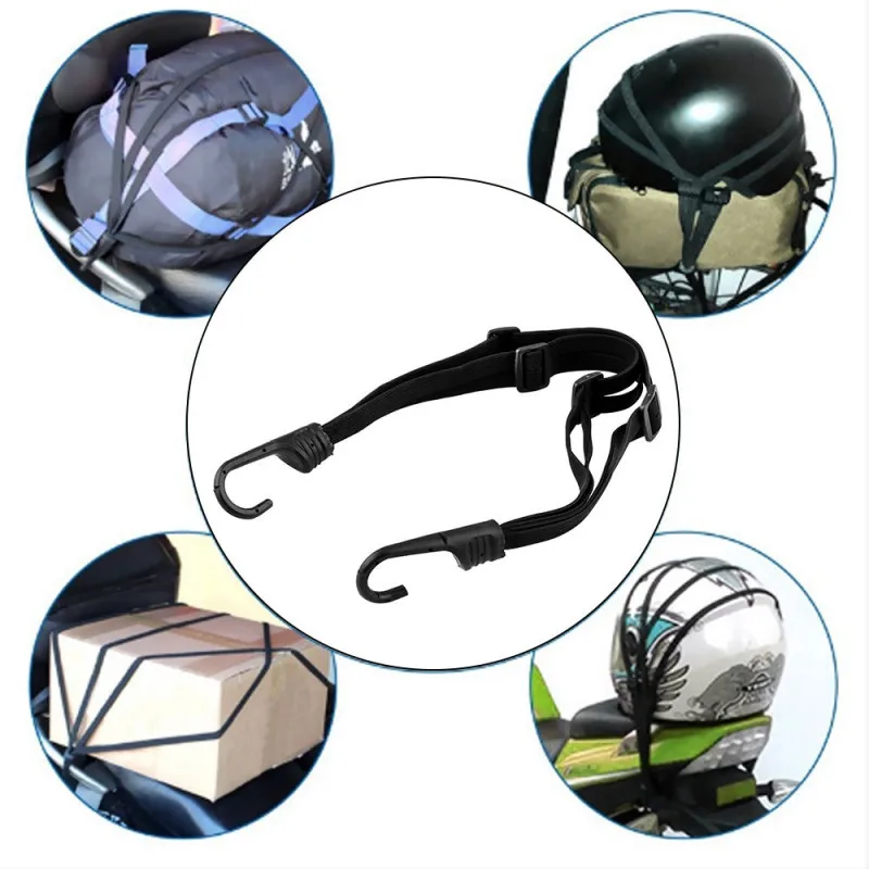 Dropshipping Motorcycle Strength Retractable Telescopic Helmet Fuel Tank Luggage Elastic Rope Straps with 2 Hooks Accessories | Автомобили