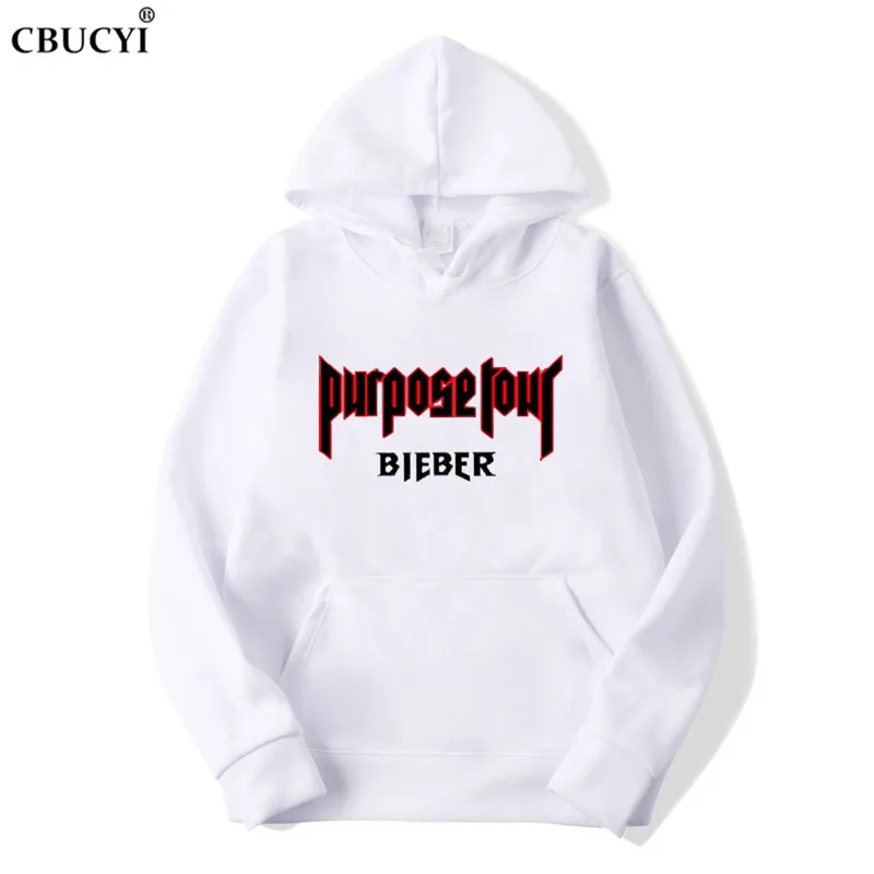 2019 New Winter Fleece Justin Bieber men and woman Hoodies & Sweatshirts Pure Cotton Single Men Hoodies Purpose Tour free delive