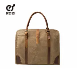 ECOSUSI мужская сумка для ноутбука Винтаж Crossbody сумка Холст сумки на плечо Для мужчин сумка Tote сумки Портфели Fit 15,6 "ноутбука