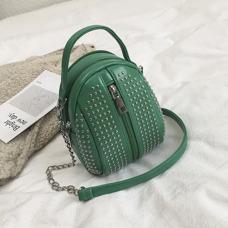 

Female Crossbody Bags For Women 2019 High Quality Leather Luxury Handbag Designer Sac A Main Ladies Rivet Shoulder Messenger Bag