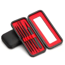 5 шт., набор игл для акне, инструмент для очистки пор, инструменты для ухода за кожей лица, угри и прыщи, удаляемые пинцеты для угрей KH12