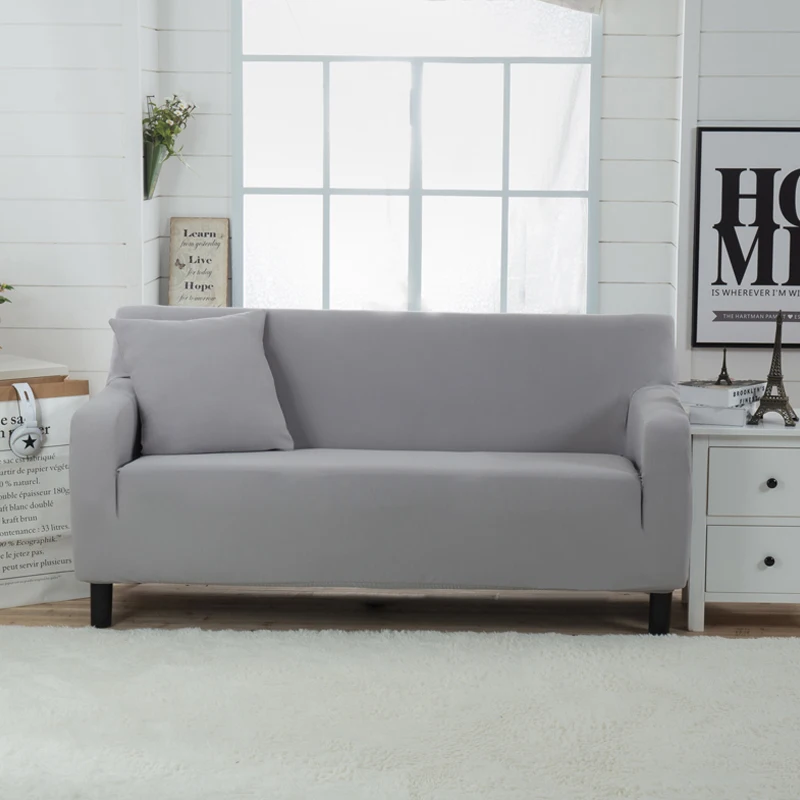 

Modern Striped Sofa Slipcovers Knitted Jacquard Corner Sofa Cover Solid Stretch Furniture Covers Elastic Sectional Couch Cover