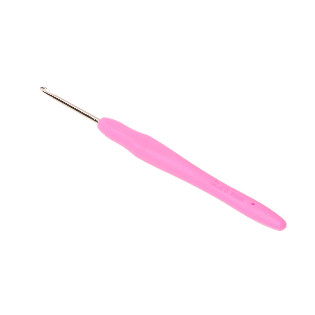 1 шт. металлические спицы для вязания крючком Крючки инструмент с эргономичные ручки 0,5-2,75 мм - Цвет: 2.25mm