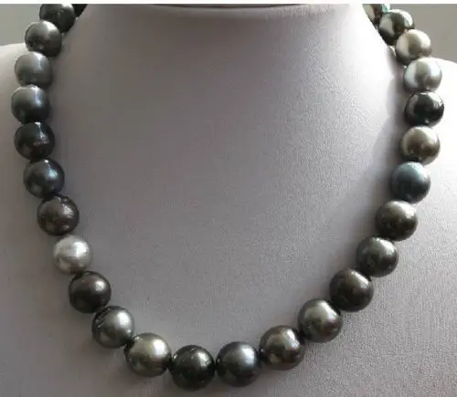 

Jewelr 004265 stunning 11-12mm tahitian natural pearl necklace