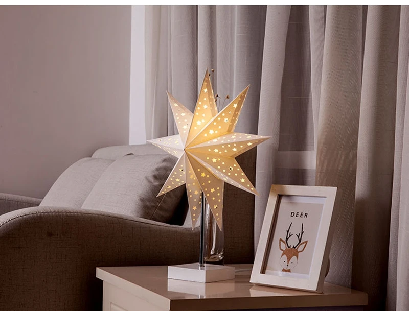 AC220V Creative Minimalist Modern Origami Pinwheel Star Bedroom Bedside Night Light Romantic Decoration Children Kid Gift (7)