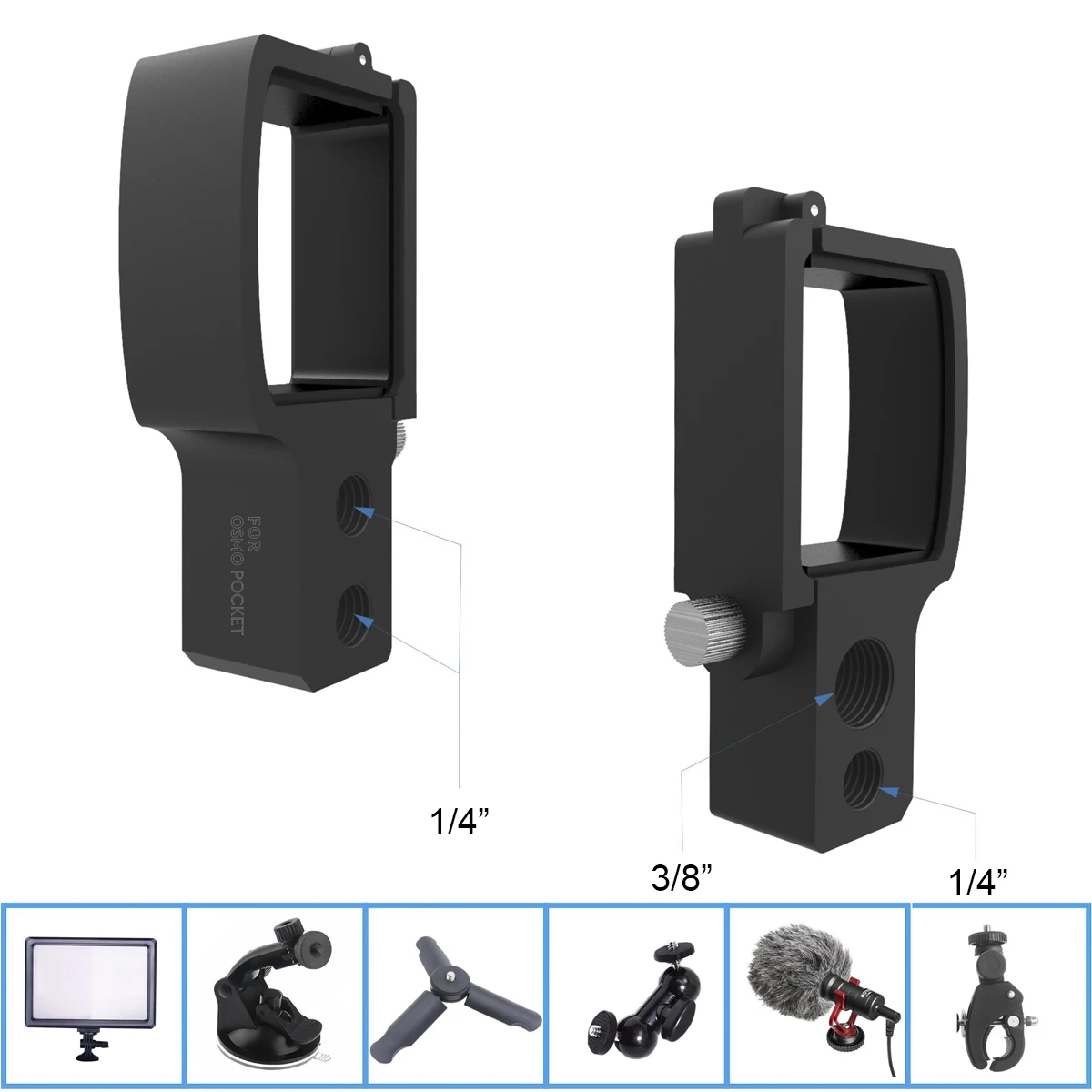 Адаптер расширения для DJI Osmo Карманный ручной карданный Стабилизатор камеры панель расширения держатель 1/4 3/8 дюйма интерфейс