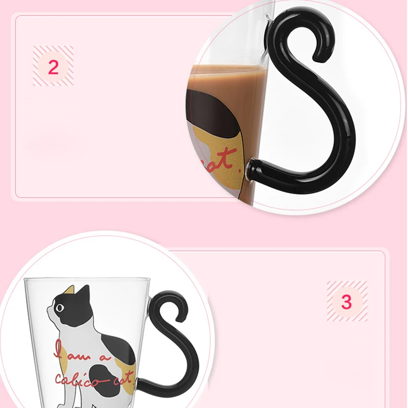 Мультяшная креативная кружка для кофе, молока, воды, стеклянная кружка, чашка для чая, мультяшная домашняя офисная чашка для фруктового сока