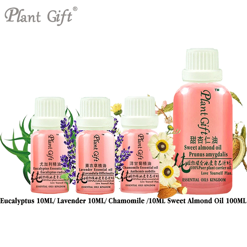 

100% Pure Plant Essential Oil Australian Imports Eucalyptus / Lavender / Chamomile / Sweet Almond Oil Relieve Pain Antirheumatic