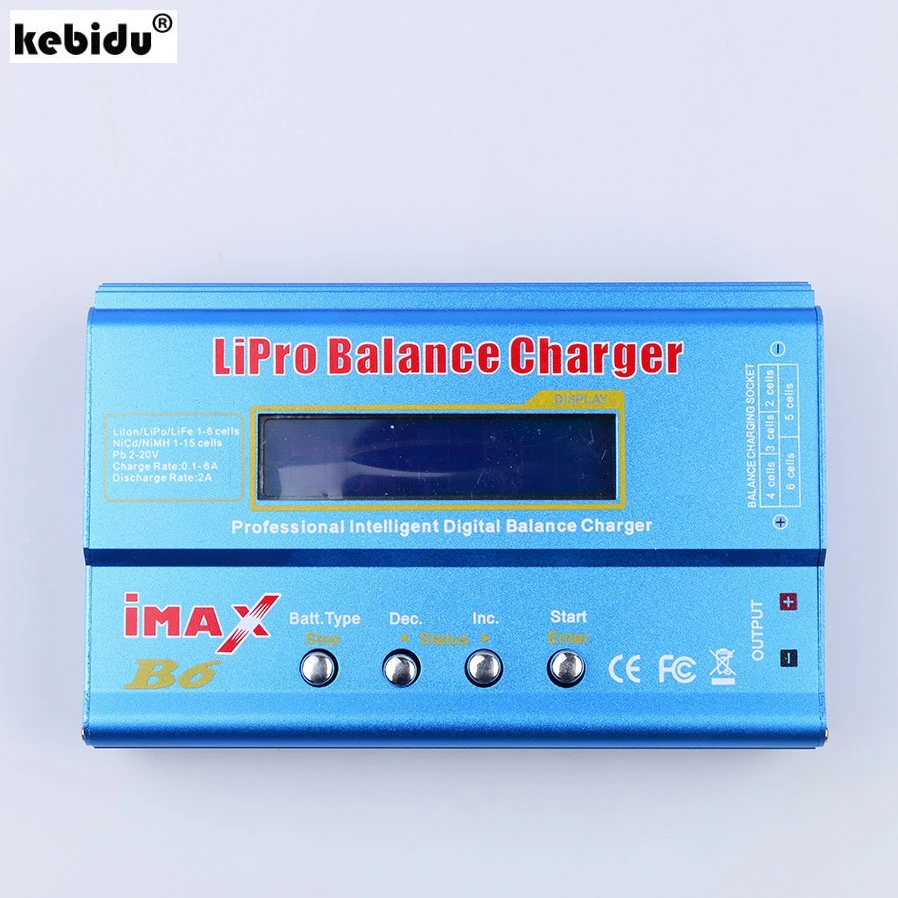 

kebidu iMAX B6 Lipo NiMh Li-ion Ni-Cd RC Battery Balance Digital Charger Discharger For RC Model Battery Charging Re-peak Mode