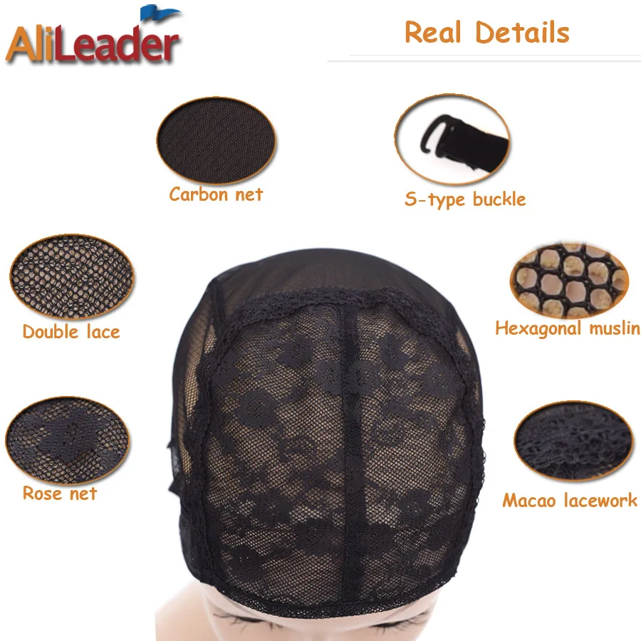 Alileader Adjustable Wig Caps Small/Large/Extra Large Base Cap Black Weaving Wig Tools Lace Wig Caps Weave Cap For Making a Wig Alileader Adjustable Wig Caps Small/Large/Extra Large Base Cap Black Weaving Wig Tools Lace Wig Caps Weave Cap For Making a Wig