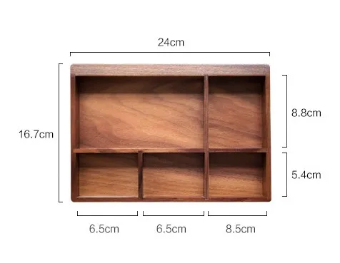 Орех перегородка деревянный лоток для хранения скандинавские современные Скандинавии инструмент еда ювелирные изделия разное Настольный ящик для хранения Домашний Органайзер - Цвет: Tray