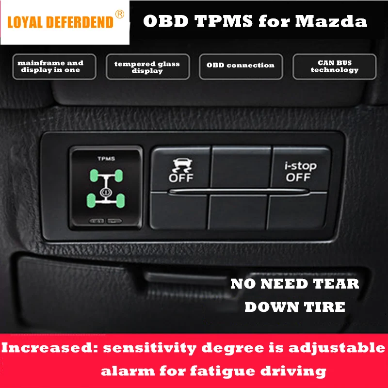 Loyal Defender Atenza Cx4 Cx5 Axela Obd Tpms Tire Pressure Monitoring