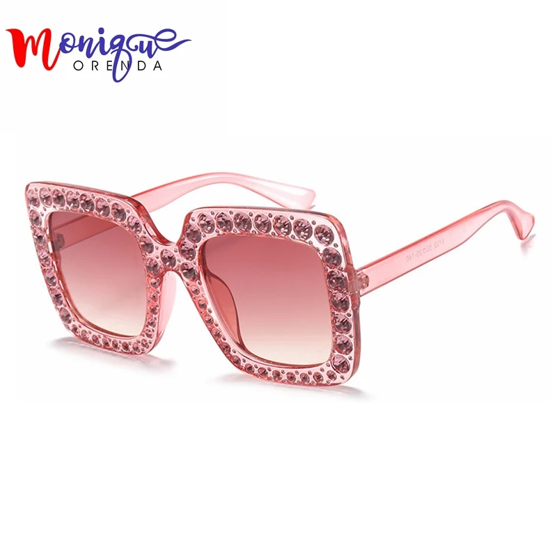 Fashion Women Sunglasses for sale Brand Glasses Big Frame Crystal