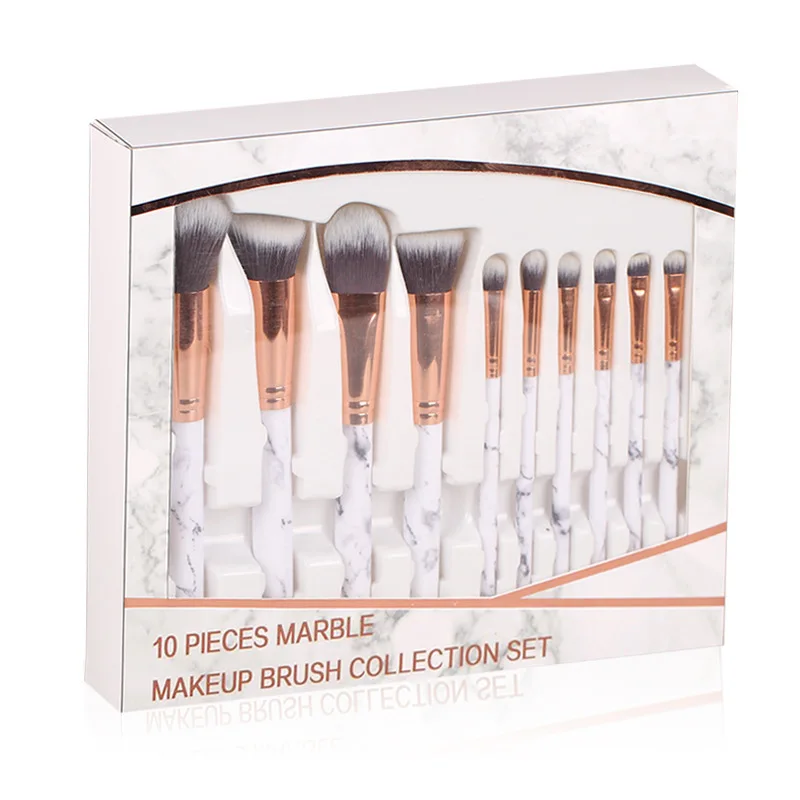 

Mchen Marble Makeup Brush Eyeshadow Brusher kit better than professional Foundation Mermaid Powder Make up kits & sets with box