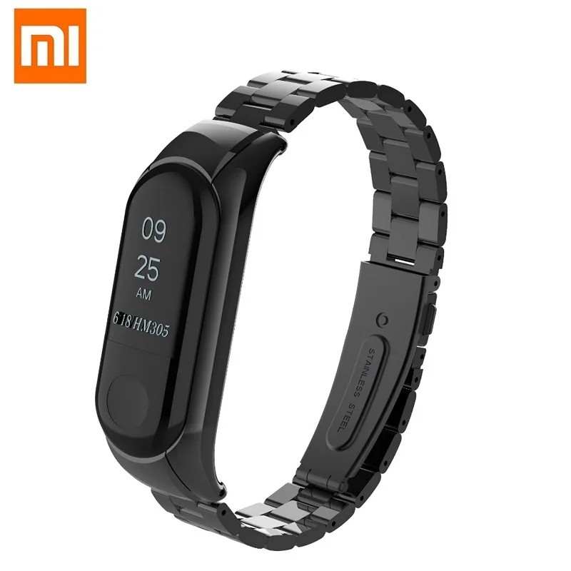

Xiaomi Mi Band 3 Wristband Strap Heart Rate Monitor Bracelet MiBand Band 3 Metal Stainless Steel Miband 3 Fitness Waterproof