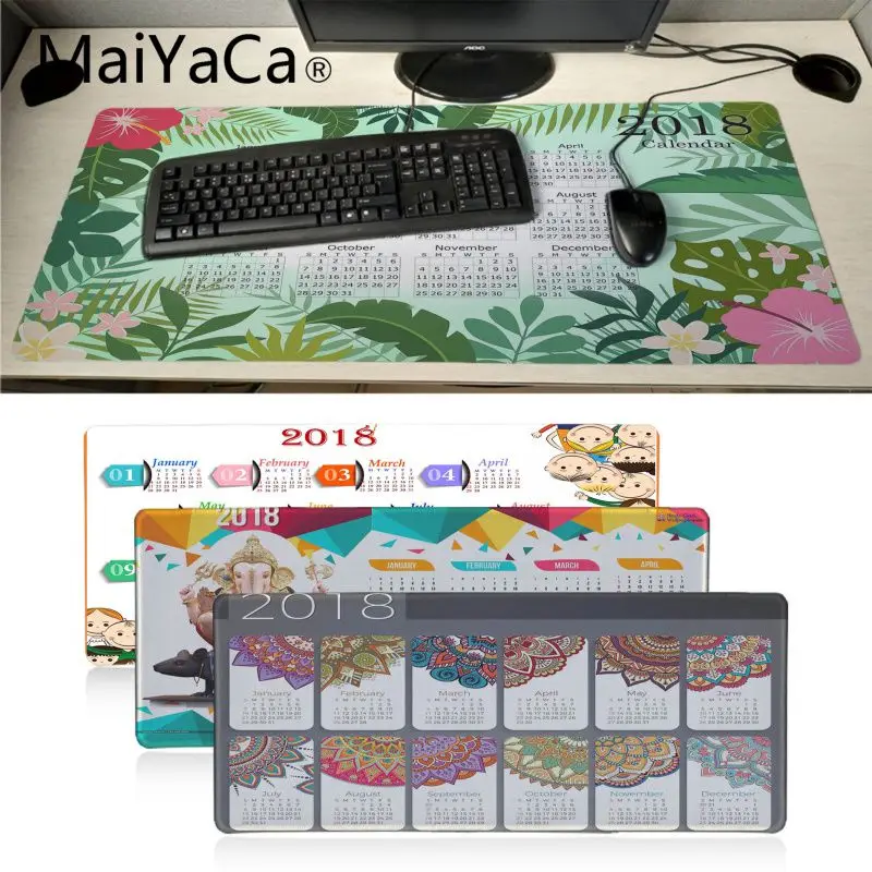 

MaiYaCa Hot Sales Calendar Laptop Gaming Mice Mousepad Durable Soft Rubber Rectangle Mousemat PC Computer Notebook Mice Mats