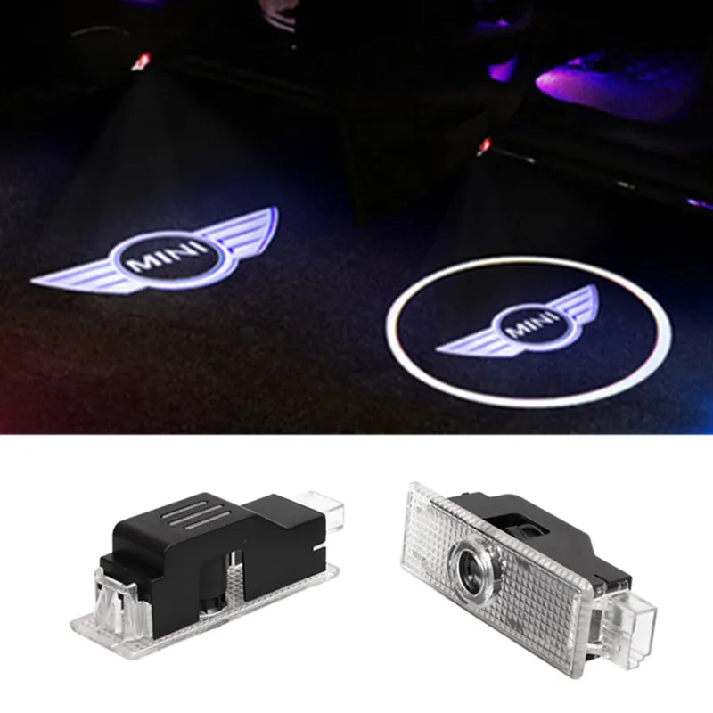 

2X Car Door Welcome Light Courtesy Projector Logo LED For BMW Mini Cooper R59 R60 Clubman Countryman S JCW F54 R57 R58 F56 F57