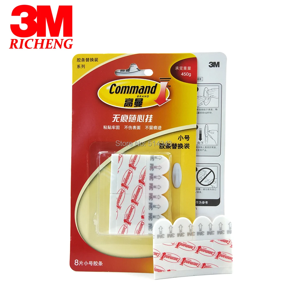 3M command poster strips small refill strip hangers 