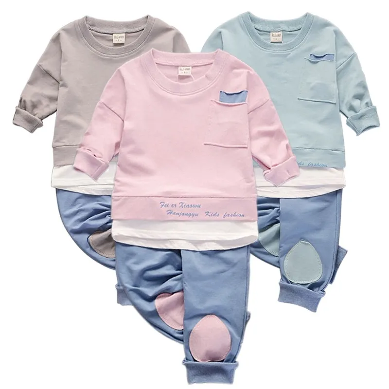 Дети для маленьких мальчиков рубашка с длинными рукавами Топы и повседневные штаны Костюмы верхняя одежда Наборы для ухода за кожей