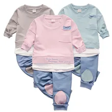 Дети для маленьких мальчиков рубашка с длинными рукавами Топы и повседневные штаны Костюмы верхняя одежда Наборы для ухода за кожей