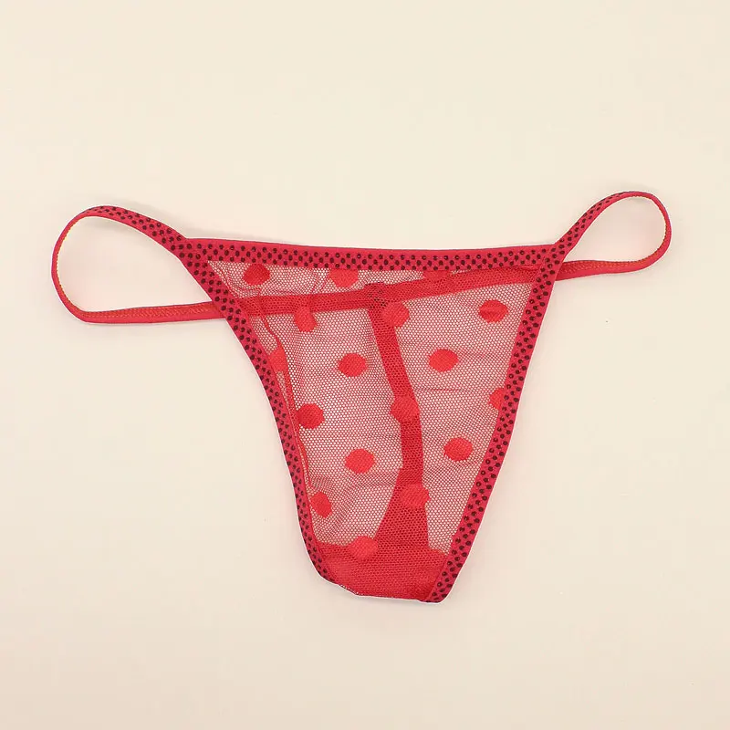 SP&CITY Cheap Dot Patterned Sexy String Women Hollow Out Lace Panties Sex Thongs Transparent G-string Lingerie Briefs Tanga
